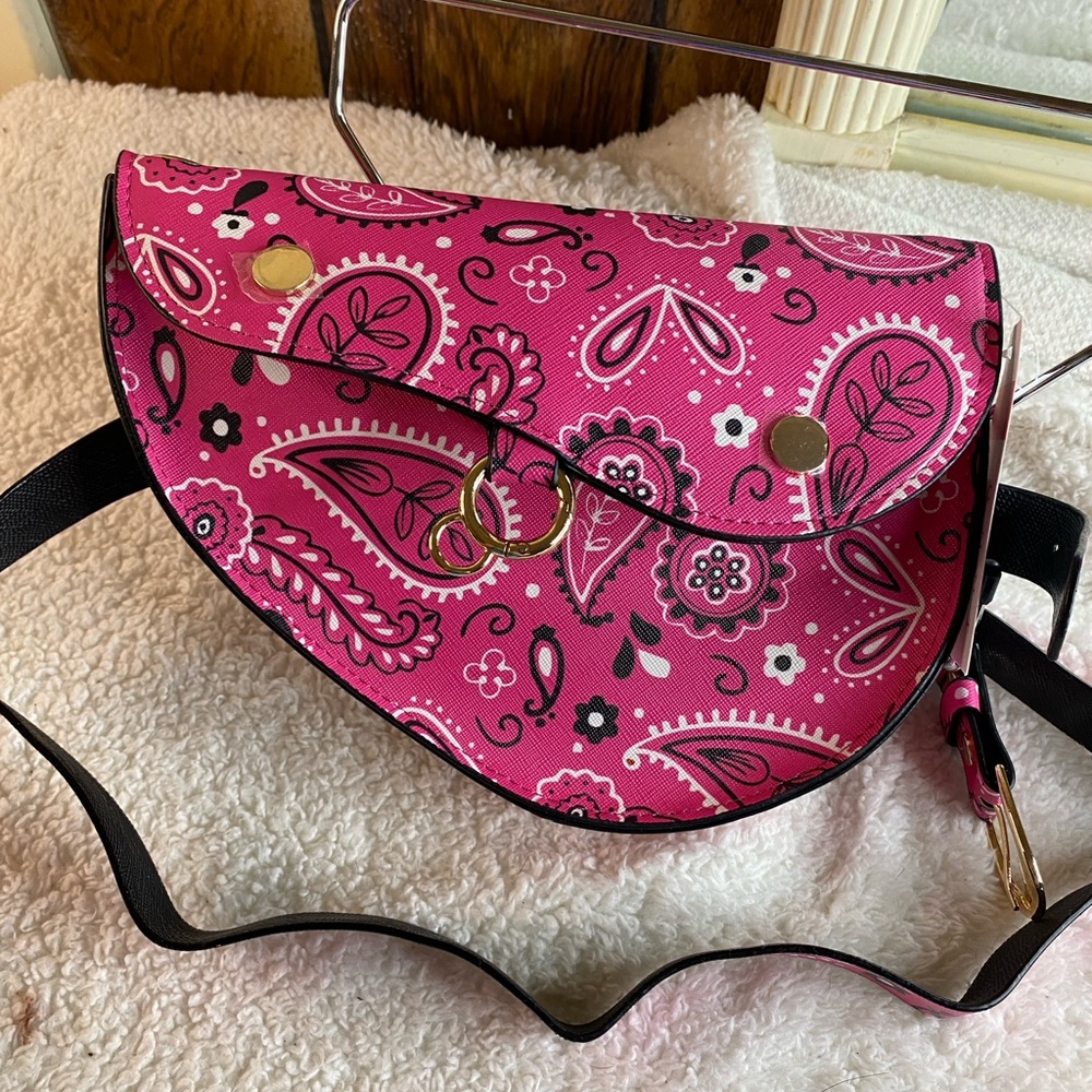 Pink Paisley Women's Bag - Picture 3 of 16